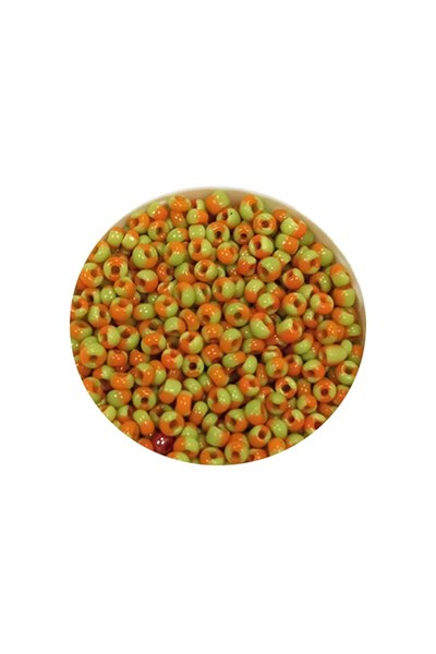 Dökme Cam Kum Boncuk (11/0) 2 mm - 20 Gram -  Sarı Turuncu - BNC031