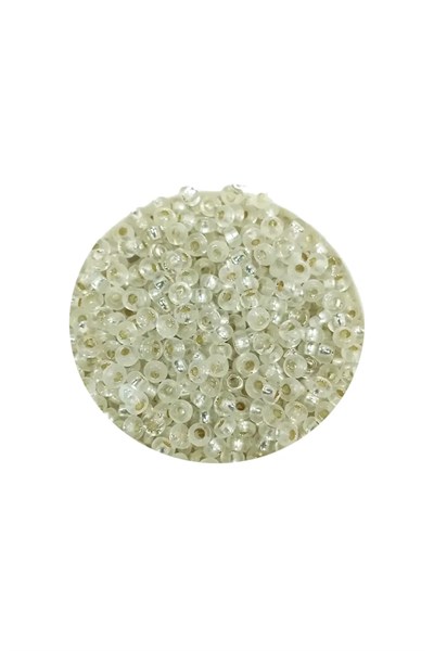Dökme Cam Kum Boncuk (11/0) 2 mm - 20 Gram -  Şeffaf - BNC034