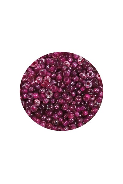 Dökme Cam Kum Boncuk (11/0) 2 mm - 20 Gram -  Mor - BNC005