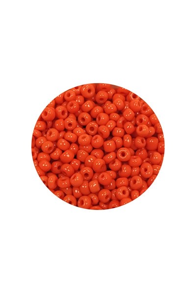 Dökme Cam Kum Boncuk (11/0) 2 mm - 20 Gram -  Turuncu - BNC013