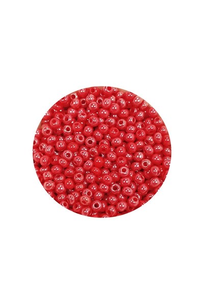 Dökme Cam Kum Boncuk (11/0) 2 mm - 20 Gram -  Kırmızı - BNC004