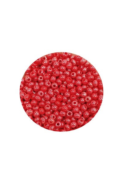 Dökme Cam Kum Boncuk (11/0) 2 mm - 20 Gram -  Kırmızı - BNC004