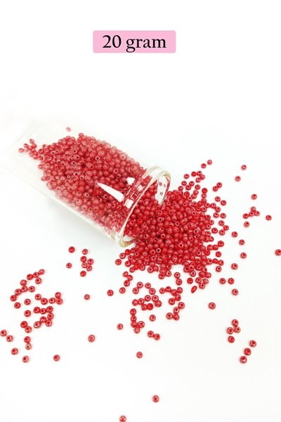Dökme Cam Kum Boncuk (11/0) 2 mm - 4 Renk - Toplam 80 Gram -  BNC399