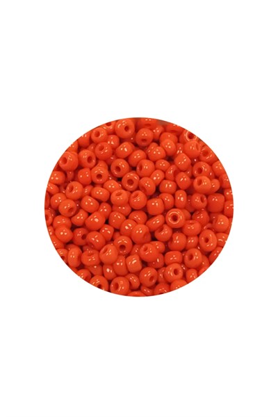 Dökme Cam Kum Boncuk (11/0) 2 mm - 60 Gram -  Turuncu - BNC048