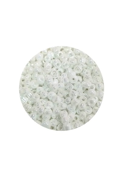 Dökme Cam Kum Boncuk (8/0) 3 mm - 20 Gram - Parlak Beyaz - BNC153