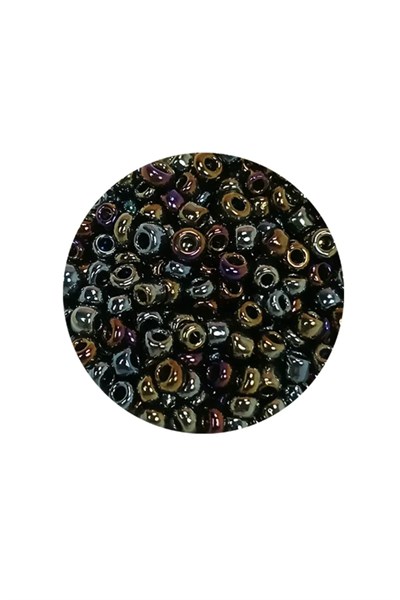 Dökme Cam Kum Boncuk (8/0) 3 mm - 20 Gram - Alacalı Renk - BNC151