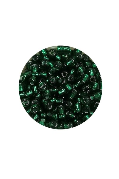 Dökme Cam Kum Boncuk (8/0) 3 mm - 20 Gram - Koyu Yeşil - BNC146
