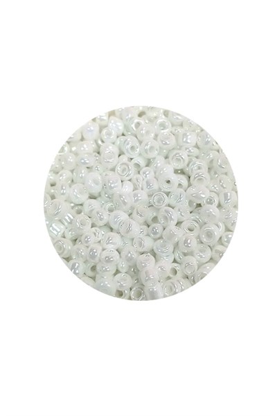 Dökme Cam Kum Boncuk (8/0) 3 mm - 20 Gram - Parlak Beyaz - BNC153