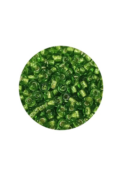 Dökme Cam Kum Boncuk (8/0) 3 mm - 20 Gram - Şeffaf Çimen Yeşili - BNC154