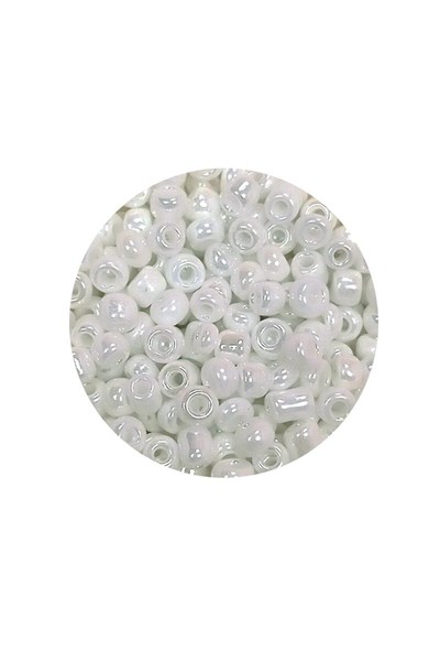 Dökme Cam Kum Boncuk (8/0) 3 mm - 20 Gram - İnci Beyaz - BNC145