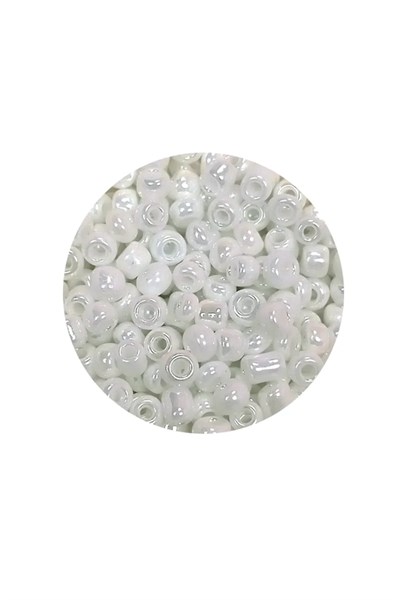 Dökme Cam Kum Boncuk (8/0) 3 mm - 20 Gram - İnci Beyaz - BNC145