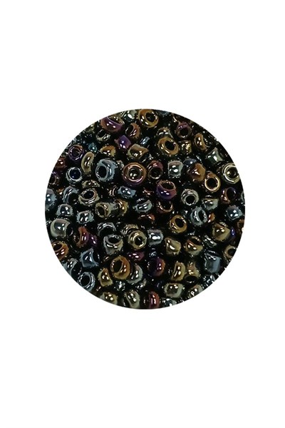 Dökme Cam Kum Boncuk (8/0) 3 mm - 20 Gram - Alacalı Renk - BNC151