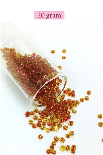Dökme Cam Kum Boncuk (8/0) 3 mm - 4 Renk - Toplam 80 Gram - BNC424