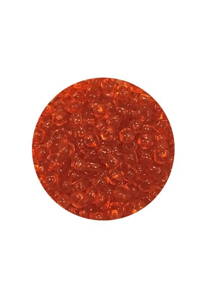 Dökme Cam Kum Boncuk (8/0) 3 mm - 60 Gram - Şeffaf Turuncu - BNC206