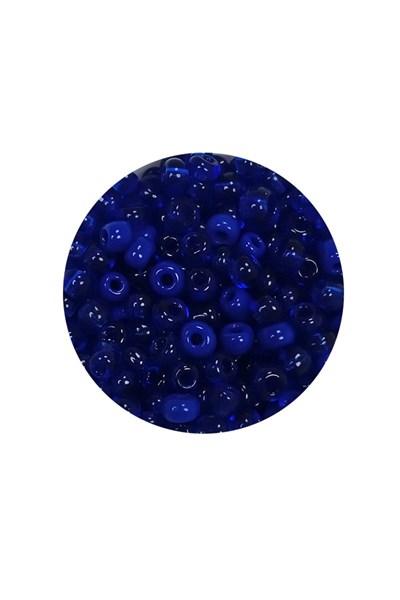 Dökme Cam Kum Boncuk (8/0) 3 mm - 60 Gram - Koyu Mavi - BNC219