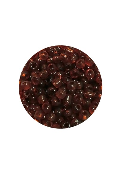 Dökme Cam Kum Boncuk (8/0) 3 mm - 60 Gram - Şeffaf Koyu Kahve - BNC200