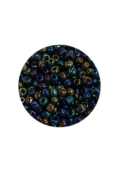 Dökme Cam Kum Boncuk (8/0) 3 mm - 60 Gram - Lacivert Yeşil - BNC210