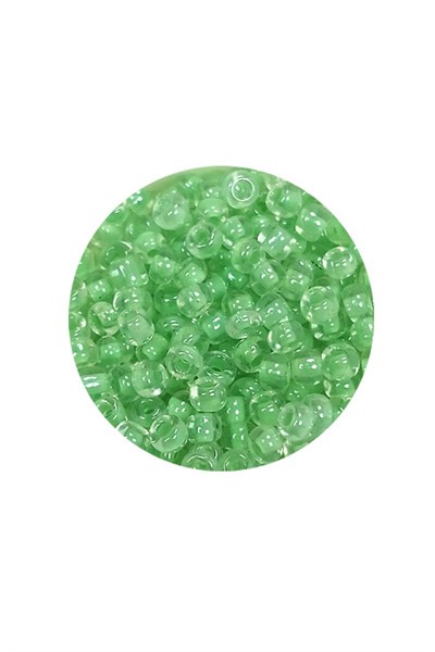 Dökme Cam Kum Boncuk (8/0) 3 mm - 60 Gram - Şeffaf Açık Yeşil - BNC191