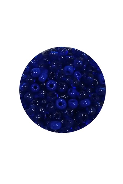 Dökme Cam Kum Boncuk (8/0) 3 mm - 60 Gram - Koyu Mavi - BNC219