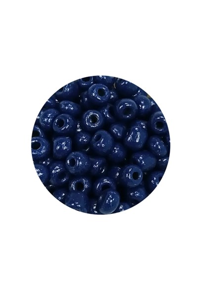 Dökme Cam Kum Boncuk Büyük Boy (6/0) 4 mm - 60 Gram - Lacivert - BNC134