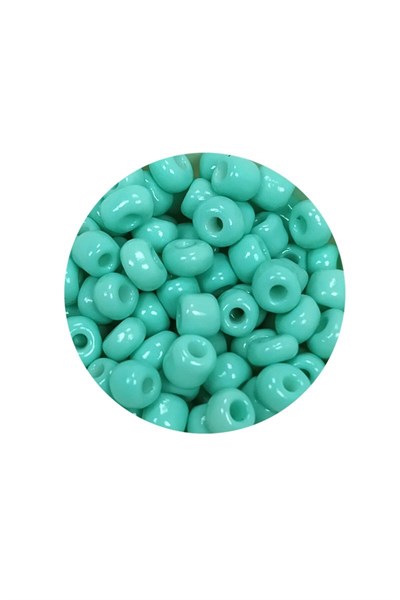 Dökme Cam Kum Boncuk Büyük Boy (6/0) 4 mm - 20 Gram - Açık Yeşil - BNC088