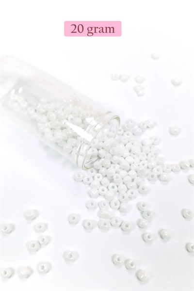 Dökme Cam Kum Boncuk Büyük Boy (6/0) 4 mm - 4 Renk - Toplam 80 Gram - BNC407