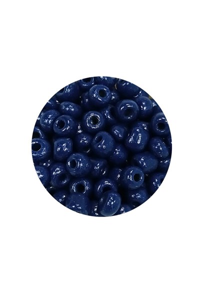 Dökme Cam Kum Boncuk Büyük Boy (6/0) 4 mm - 60 Gram - Lacivert - BNC134