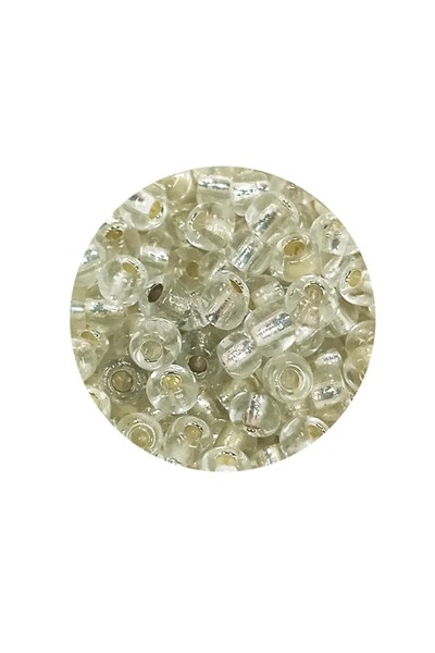 Dökme Cam Kum Boncuk Büyük Boy (6/0) 4 mm - 60 Gram - Şeffaf - BNC122