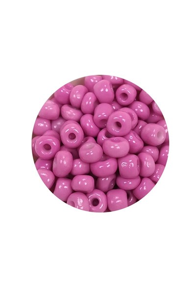 Dökme Cam Kum Boncuk Büyük Boy (6/0) 4 mm - 20 Gram - Eflatun - BNC085