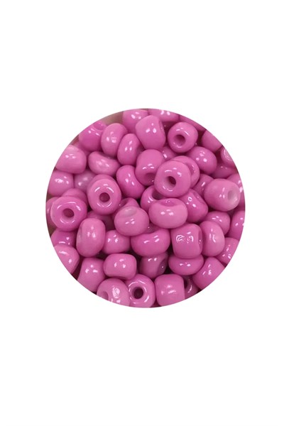 Dökme Cam Kum Boncuk Büyük Boy (6/0) 4 mm - 20 Gram - Eflatun - BNC085