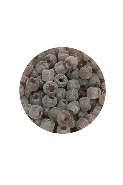 Dökme Cam Kum Boncuk Büyük Boy (6/0) 4 mm - 60 Gram - Şeffaf Gri - BNC141
