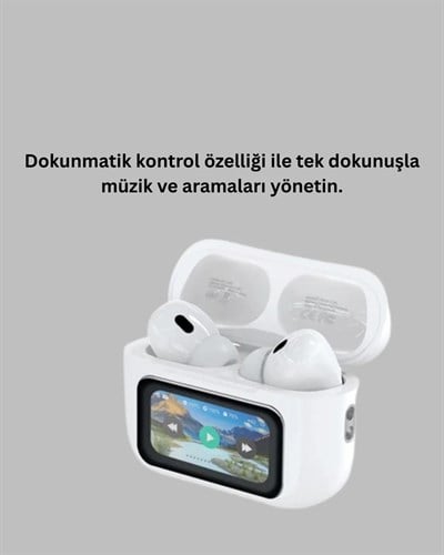Dokunmatik Ekranlı Bluetooth Kulaklık ANC Gürültü Önleme Suya Dayanıklı