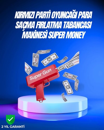 Dolar Boyutunda Kâğıt Atışı Yapan Pil ile Çalışan Oyuncak Tabanca