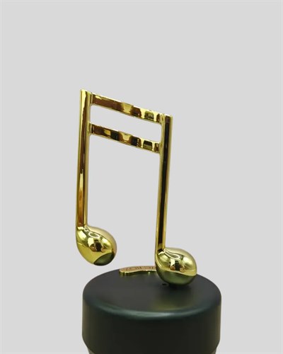 Dönen Nota Figürlü Müzik Box Işıltılı Dekoratif Tasarım