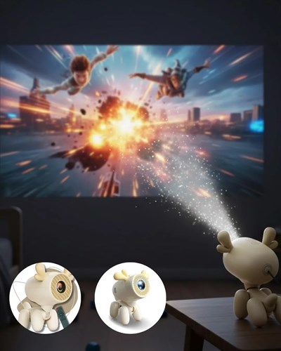 Döner Başlıklı Akıllı Projeksiyon HDMI USB TF Girişli