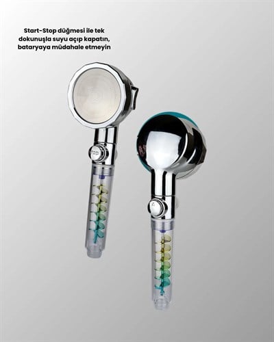 Döner Pervaneli El Duşu Başlığı – Su Tasarruflu, Basınç Artırıcı, Yağmur Etkili