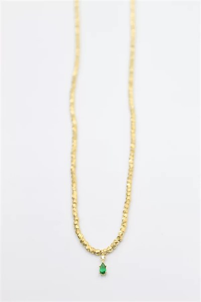 Dorika Taşlı Kolye - Altın