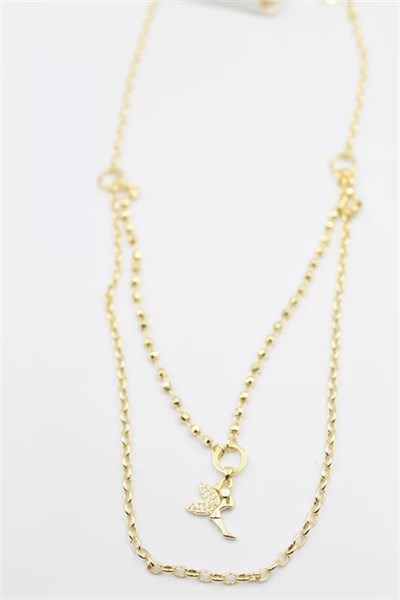 Dorika Zincir Melek Kolye - Altın