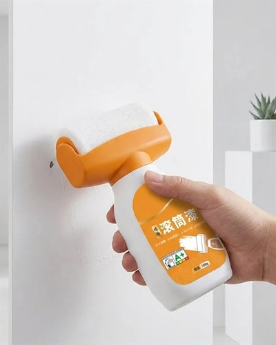 Duvar Rötuş Boya Rulosu 2si 1 Arada Hazneli Hızlı Kuruyan Yama Fırçası