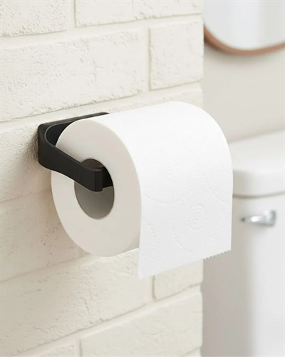 Duvara Monte Siyah Peçetelik Minimal Banyo Aksesuarı