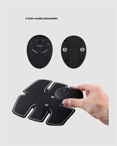 EMS Göbek ve Kol Kas Uyarıcı Cihaz 6 Modlu Elektronik Vücut Şekillendirici