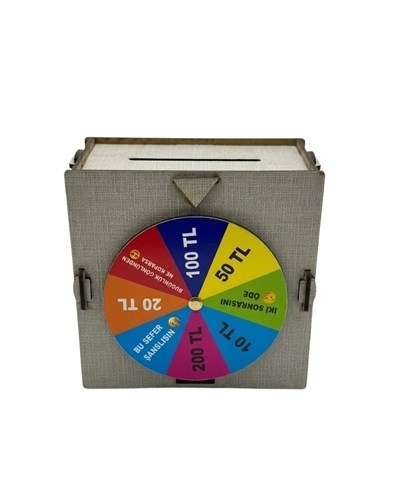 Eğlenceli Şans Çarklı Kumbara Tasarruf Oyunu Para Biriktirme