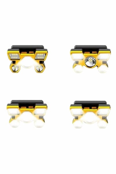 El Feneri Süper Kafa Lambası 4 Modlu 5 Led Kafa Feneri