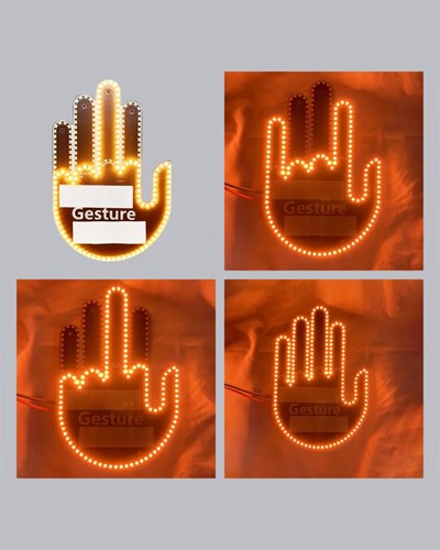 El Hareketiyle Kontrol Edilen 176 LED Amber Güvenlik Lambası