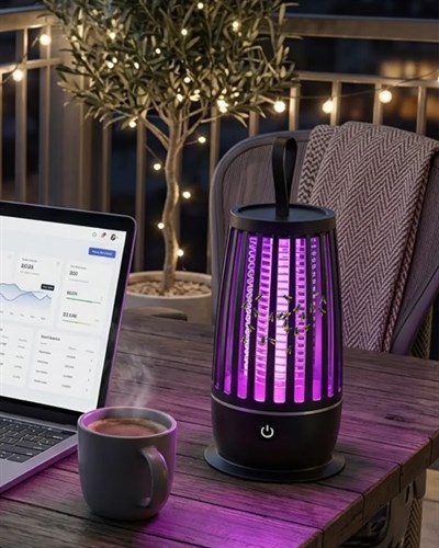 Elektrikli Böcek Öldürücü UV Mor Işık Sessiz Çalışma Gece Lambalı Güvenli Kullanım