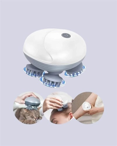 Elektrikli Kafa Derisi Masaj Aleti Islak ve Kuru Kullanım