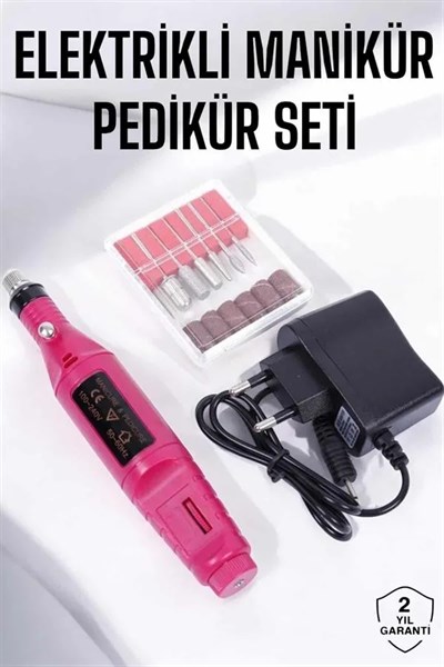 Elektrikli Manikür Pedikür Törpü Seti Protez Tırnak Nasır Temizleyici