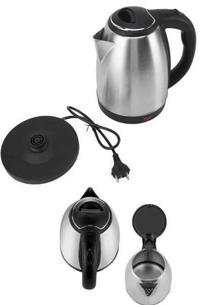 Elektrikli Paslanmaz Çelik Su Isıtcı Çelik Kettle 1.8 Lt. Uzun Ömürlü