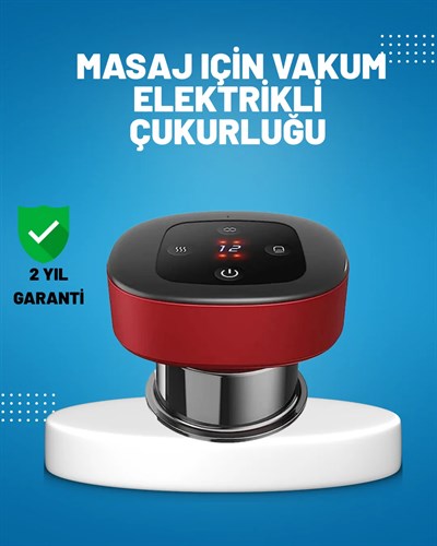 Elektrikli Vakumlu Çukurluk Masaj Aleti Isıtmalı ve Kırmızı Işıklı Terapi Seti
