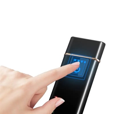 Elektronik Şarj Edilebilir Alevsiz Usb Dokunmatik Siyah Çakmak